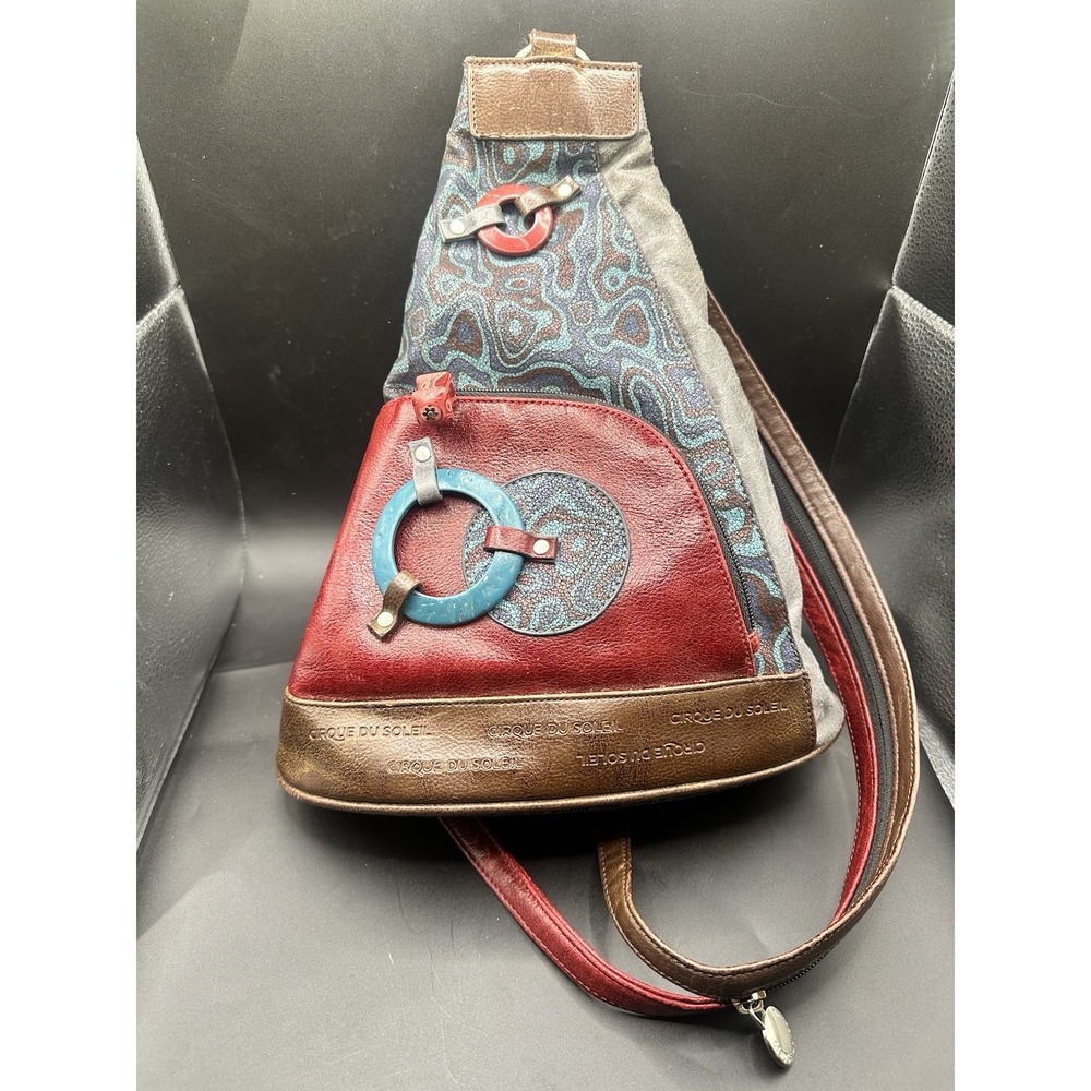 Cirque Du Soleil Triangular Sling Bag Converts to Backpack Boho Hippy Festival